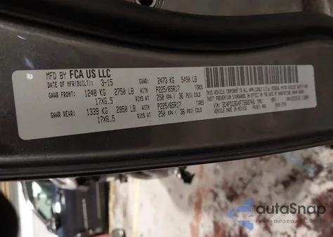 2015 Dodge Journey Sxt from USA, damaged, VIN 3C4PDCBG4FT668748